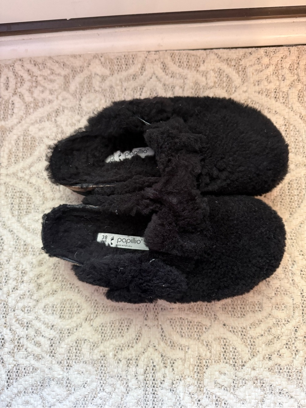 Black Birkenstock Papillio platform clogs